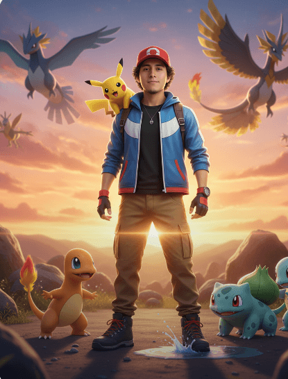 PhotoReady AI style preview for Aventura Pokémon on photoready.kaamkardo.com