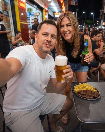 PhotoReady AI style preview for Selfie with Celebrities on photoready.kaamkardo.com