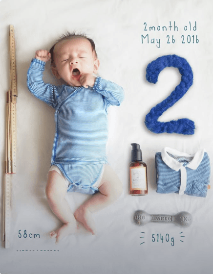 PhotoReady prompt preview for Overhead shot of a 2-month-old baby on photoready.kaamkardo.com