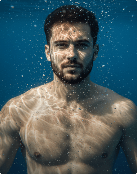 PhotoReady AI style preview for in the water on photoready.kaamkardo.com