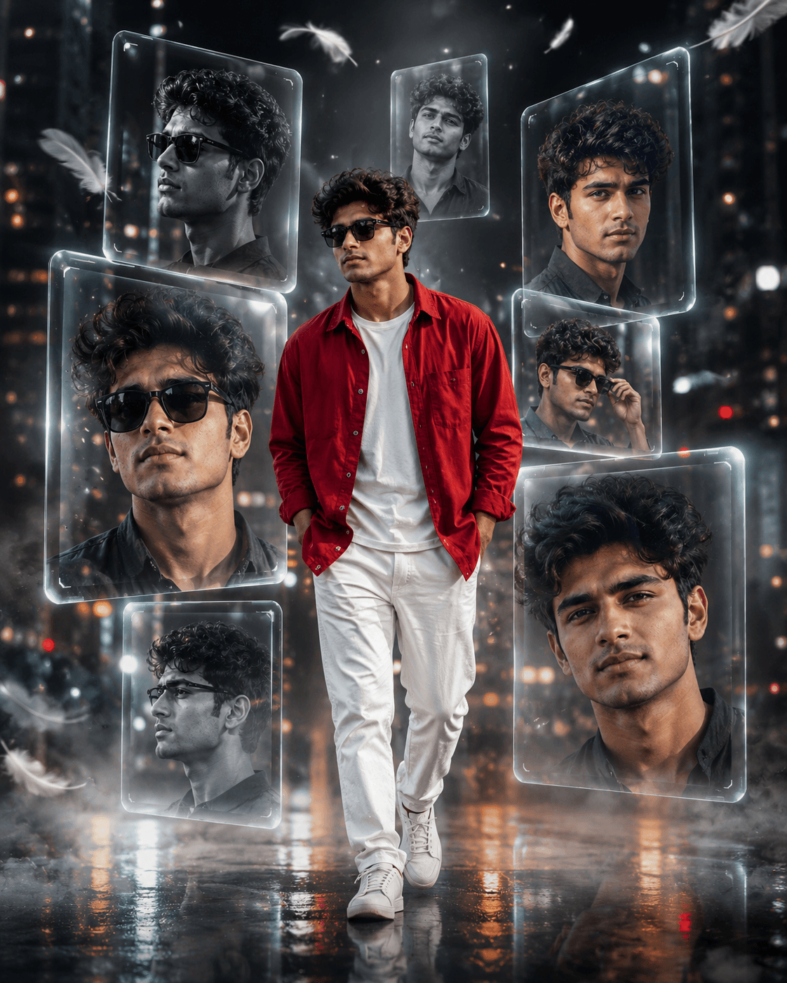 PhotoReady AI style preview for Multiverse Glass Frames on photoready.kaamkardo.com