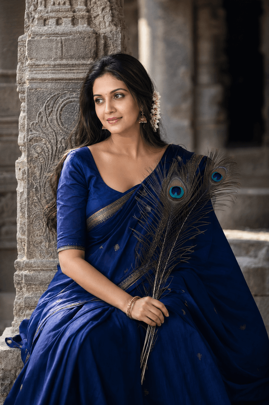 LinkedIn preview crop for Royal Blue Temple Elegance Portrait