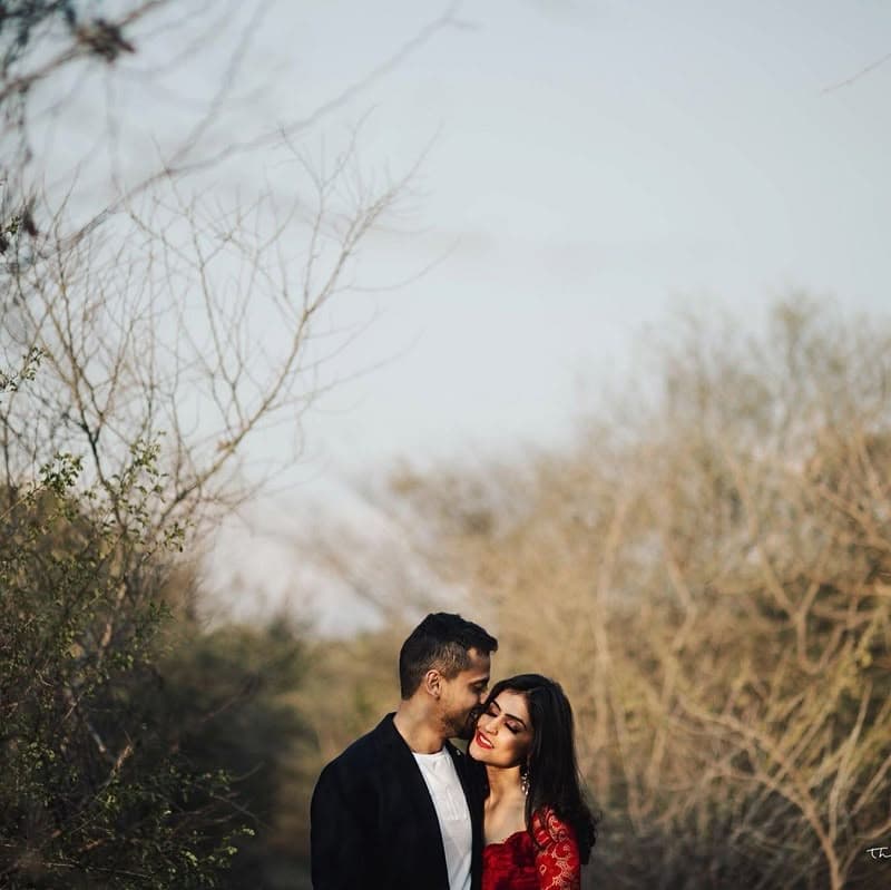 Candid Woodland Couple Portrait AI photo style example on PhotoReady