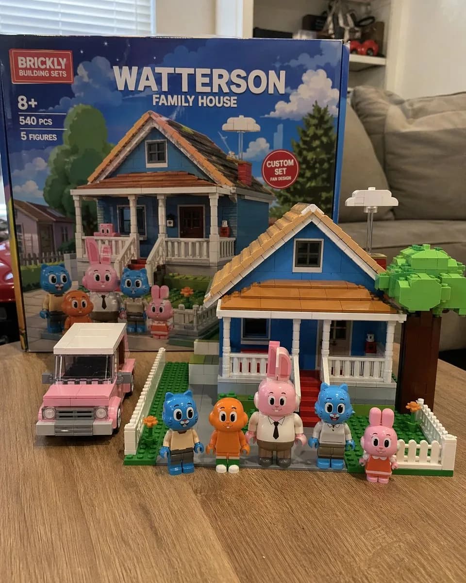 Custom Toy Building Block Set Tabletop Photo AI photo prompt example on PhotoReady